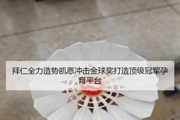 拜仁全力造势凯恩冲击金球奖打造顶级冠军孕育平台